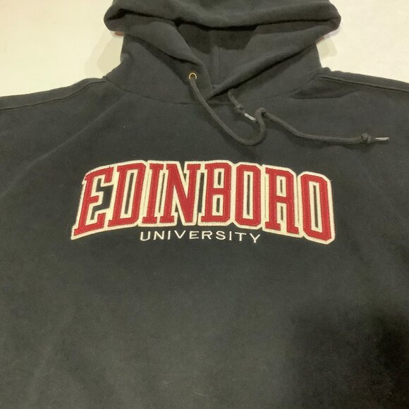 Jansport Edinboro University Hoodie Size Large Black - Picture 2 of 6